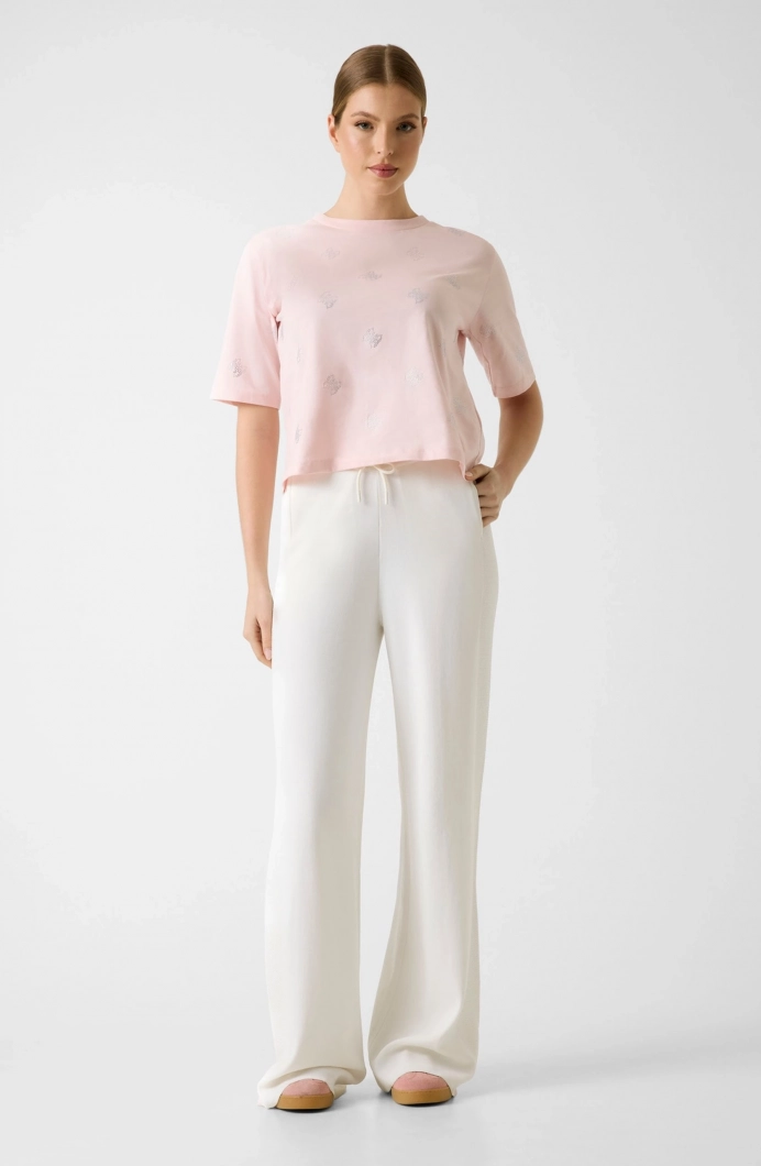 Guess Silvy Boxy Fit Kadın Pembe T-shirt V6GI18K2985-G63M
