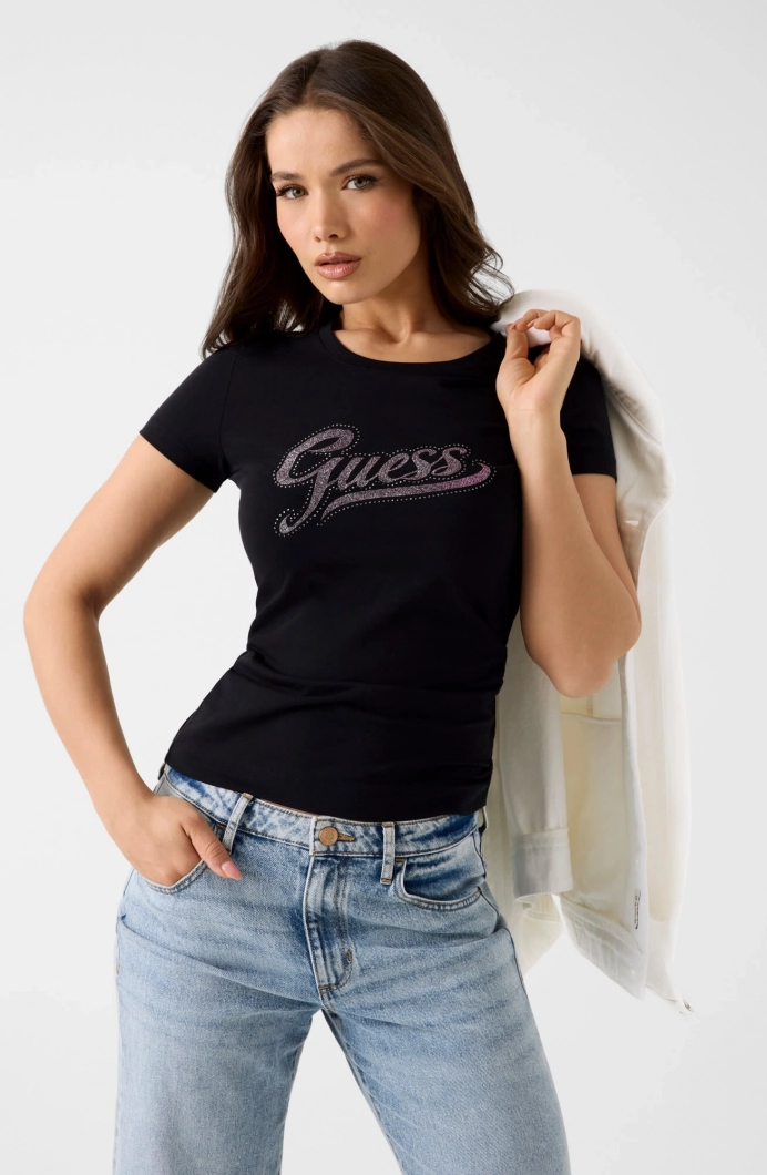 Guess Glitt Kadın Slim Fit T-Shirt