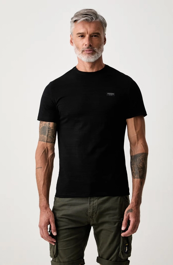 Guess Textured Erkek Slim Fit T-Shirt