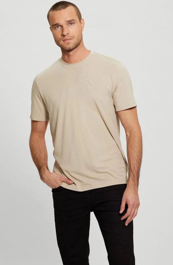 Guess HEDLEY SS T-SHIRT Erkek Bej T-shirt Z2YI12JR06K-G1CA