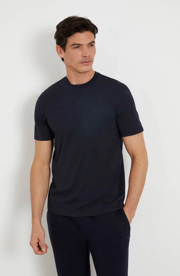 Guess Alphy Erkek Lacivert Aktif Regular Fit T-Shirt Z2YI11J1314-DPM