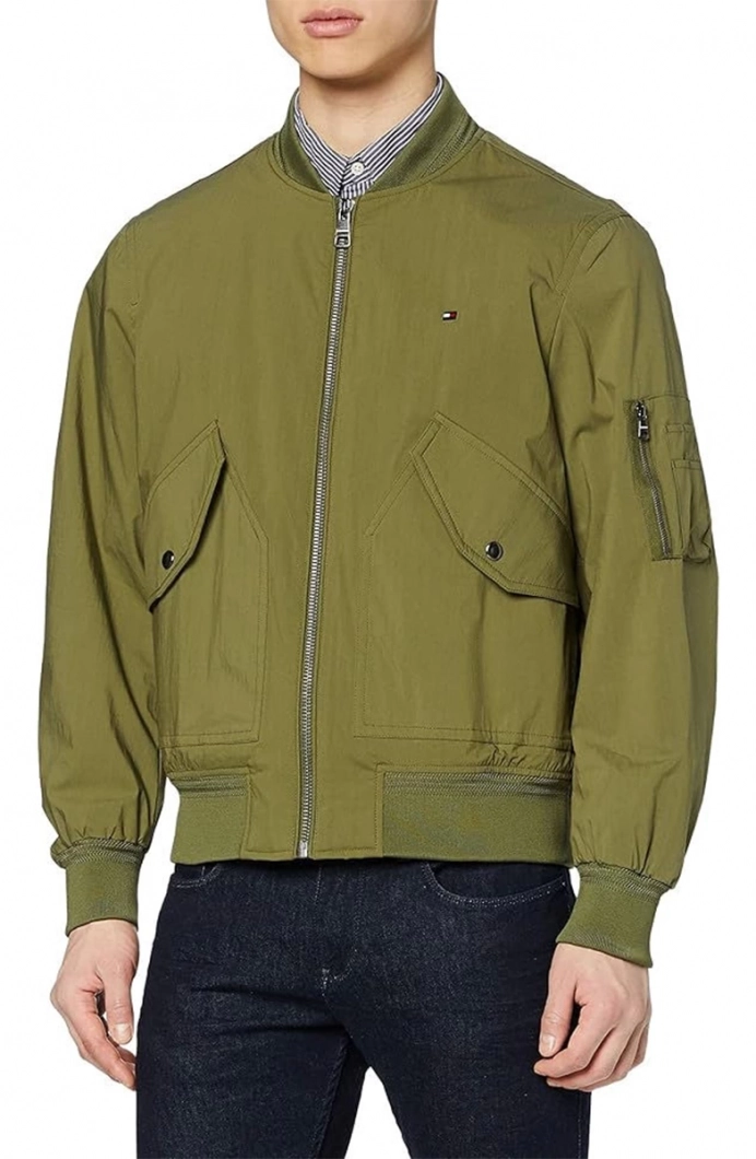 Tommy Hilfiger AUTHENTIC BOMBER Erkek Yeşil Ceket MW0MW36592MSH