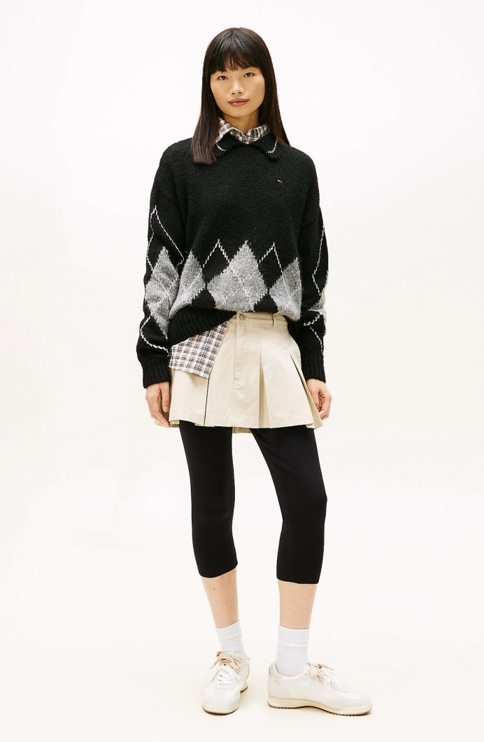Tommy Hilfiger TJW Mini Pileli Kadın Bej Etek DW0DW22065ABY