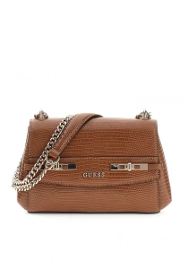 Guess Melinda Mini Dönüştürülebilir  Askılı Kapaklı Kadın Kahverengi Çapraz Çanta HWKL9933780-COG