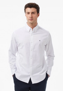 Calvin Klein Erkek Uzun Kollu Klasik Düz Oxford Beyaz Gömlek LV140EM125-YAA