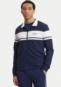 Guess Spiros Tam Fermuarlı Erkek Mavi Eşofman Üstü Z6GQ29K3212-G7R1