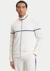 Guess Spiros Tam Fermuarlı Erkek Beyaz Eşofman Üstü Z6GQ29K3212-G018