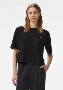 Guess Colette Kadın Siyah Aktif Boxy Fit T-Shirt V4BI21I3Z14-JBLK