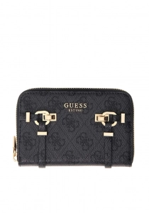 Guess Leona Logolu Orta Boy Fermuarlı Kadın Antrasit Cüzdan SWSG9917140-CLO