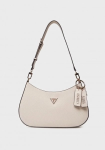Guess Noelle II Üstten Fermuarlı Kadın Ekru Omuz ÇantasıHWZG9672180-BON