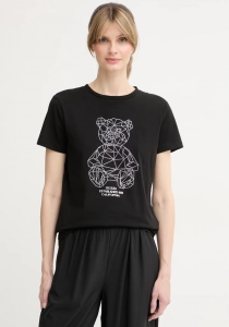 Guess Romy Regular Fit Kadın Siyah T-shirt V6GI12K3325-JBLK
