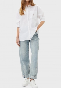 Calvin Klein Essentials Kadın Beyaz Gömlek LV047C143G-YAA