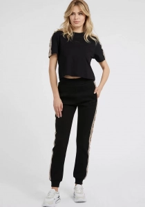 Guess BRITNEY CROP TEE Kadın Siyah T-shirt V3RI08I3Z14-JBLK