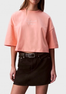 Calvin Klein D1 Collection Kadın Turuncu T-shirt LV047C202G-VDW