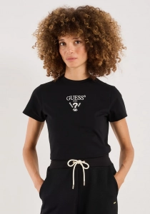 Guess Colette Kısa Kollu Kadın Siyah T-shirt V4YI21KCDH1-FJ8N