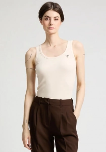Guess Guess Kadın  Ribana Crop Kadın Krem Atlet V4YP06K8RT2-G6K5