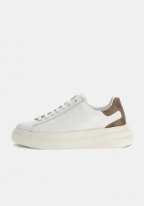 Guess Elba Erkek Beyaz/Bej Deri Sneaker FMPVIBLEA12-WBEIB
