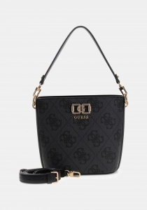 Guess Karnilla Logolu Büzgülü Kadın Antrasit El Çantası HWOS9901010-CLO