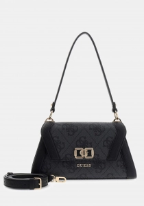 Guess Karnilla Logolu Kapaklı Kadın Antrasit Omuz Çantası HWOS9901190-CLO