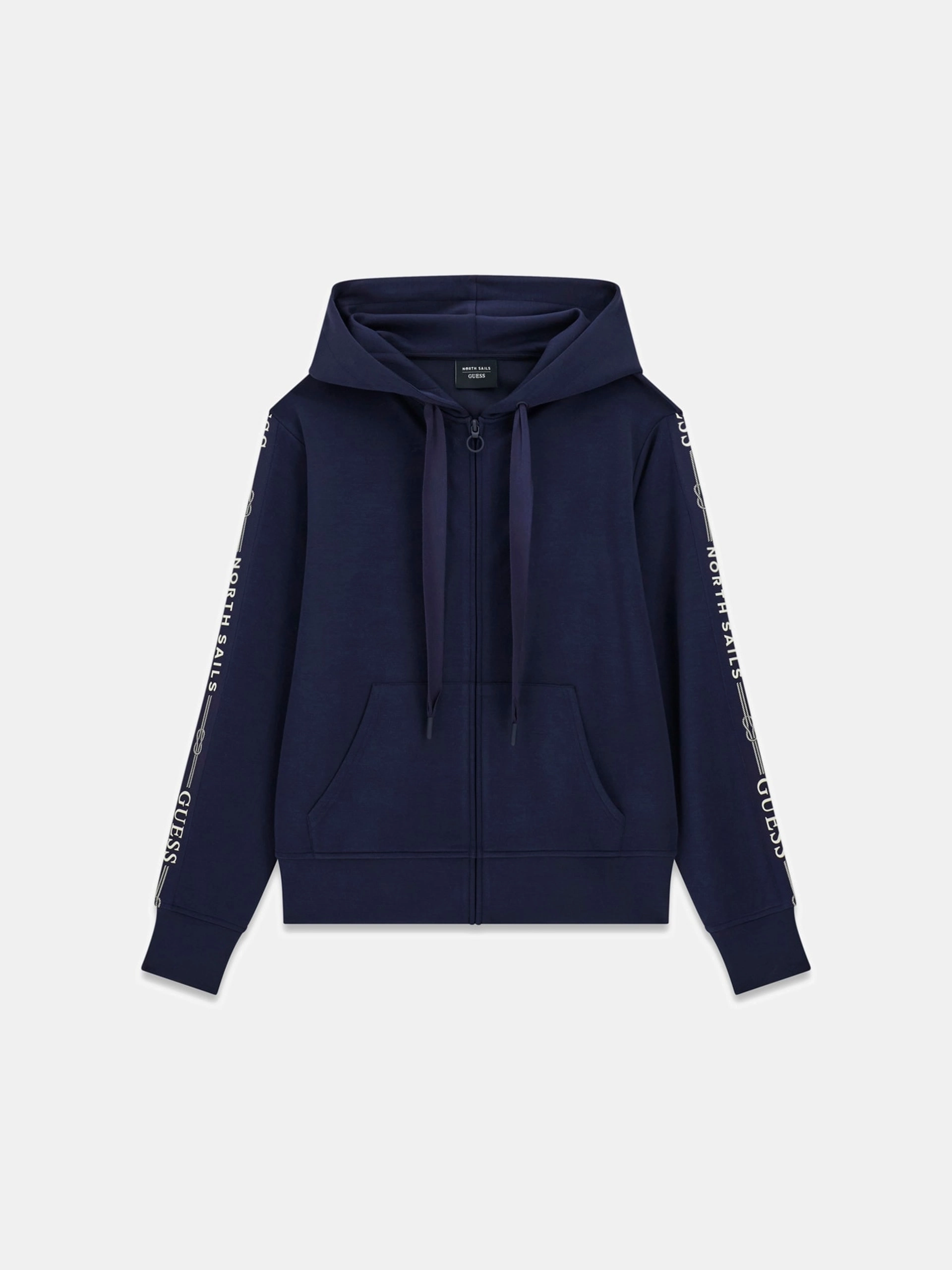 Guess XNS Fermuarlı Kapüşonlu Kadın Lacivert Eşofman Üstü