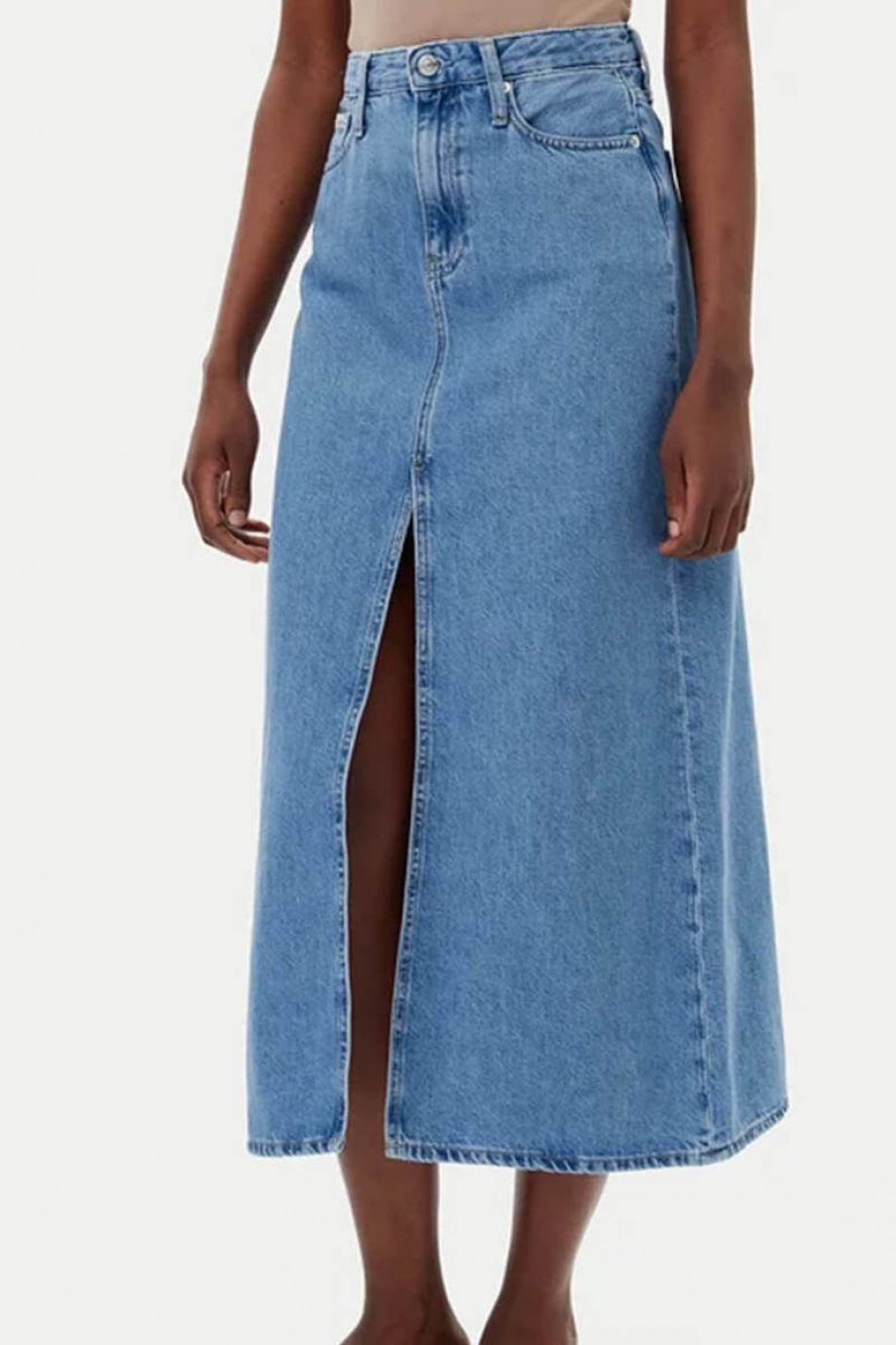 Calvin Klein A-LINE MAXI DENIM SKIRT Kadın  Etek J20J225192-1AA