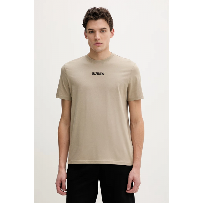 Guess Cochise Bisiklet Yaka Kısa Kollu Erkek Kahverengi T-shirt