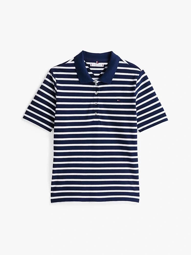 Tommy Hilfiger Kadın 1985 Kısa Kollu Polo Yaka Tişört