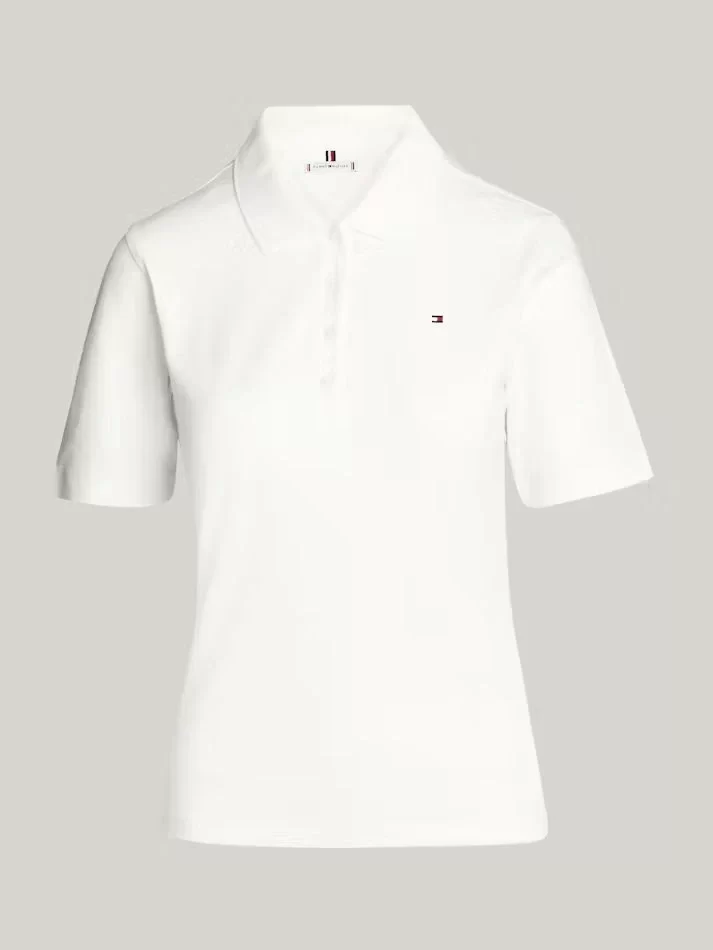 Tommy Hilfiger Kadın Beyaz  Logolu T-Shirt