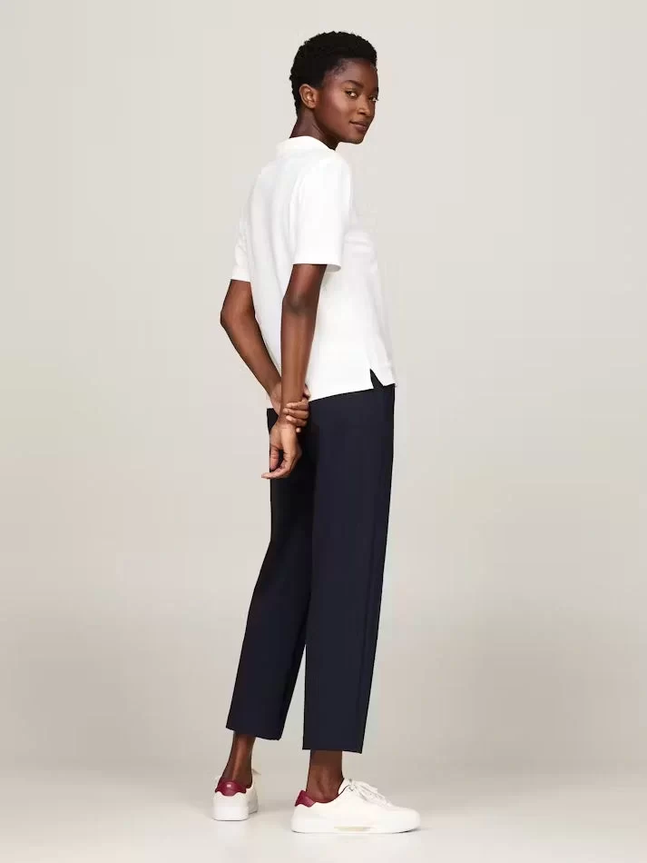 Tommy Hilfiger Kadın Beyaz  Logolu T-Shirt
