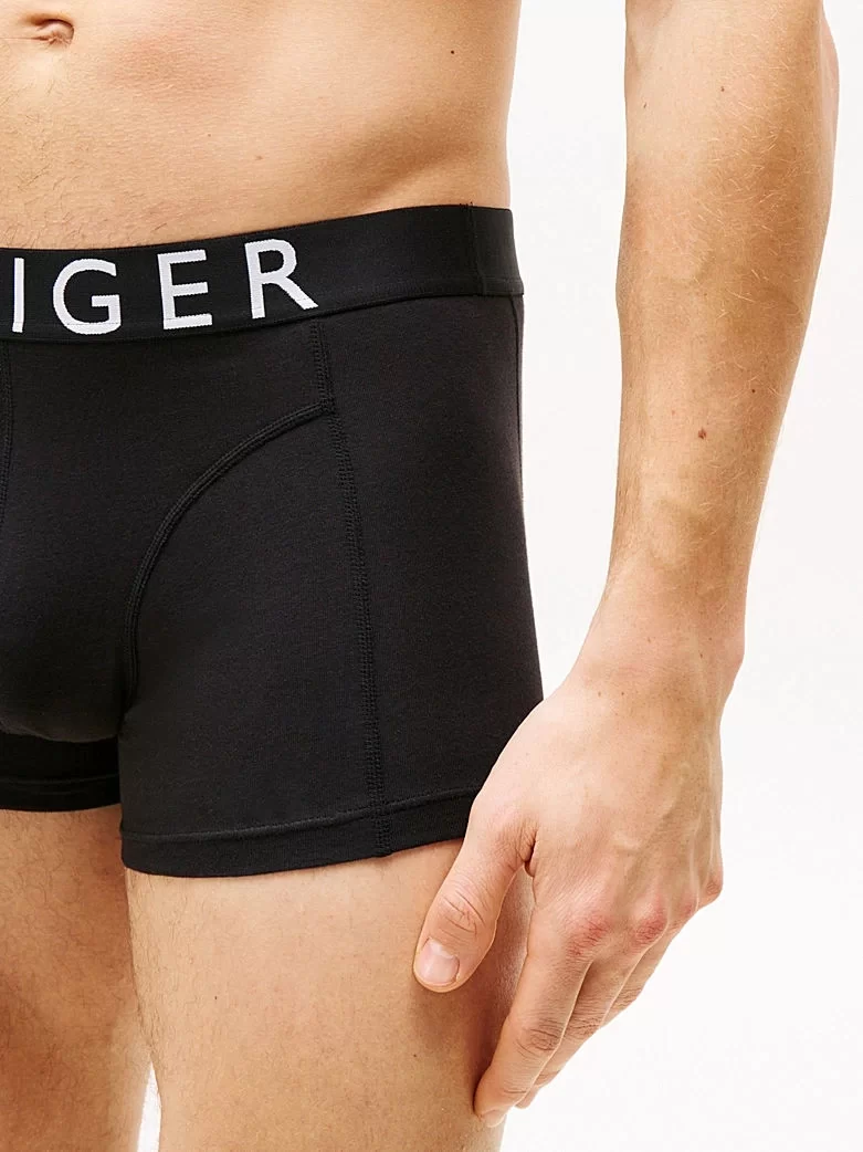 Tommy Hilfiger Erkek Beyaz 3lü Düz Renkli Trunk Boxer