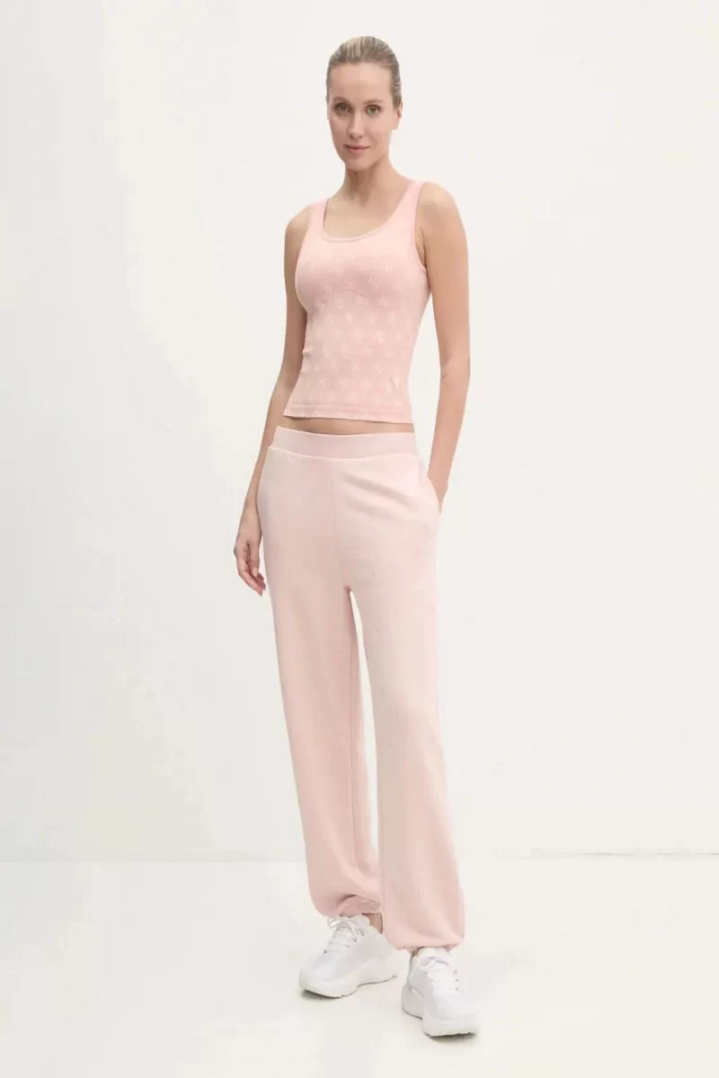 Guess 4G Rhombus Actıve Top Seamless Kadın Pembe Atlet V5RP04Z3LF0-F6DJ