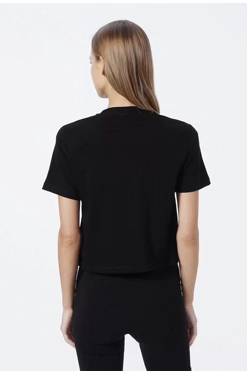 Guess Adele Crop T-Shırt Kadın Siyah T-Shirt V2YI06K8HM0-JBLK