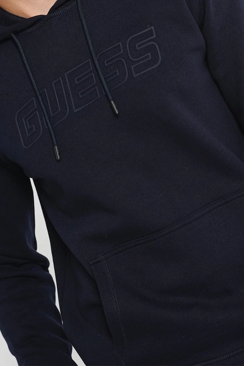 Guess Aldwın New Hoodıe Erkek Lacivert Sweatshirt Z4YQ12K9V31-DPM