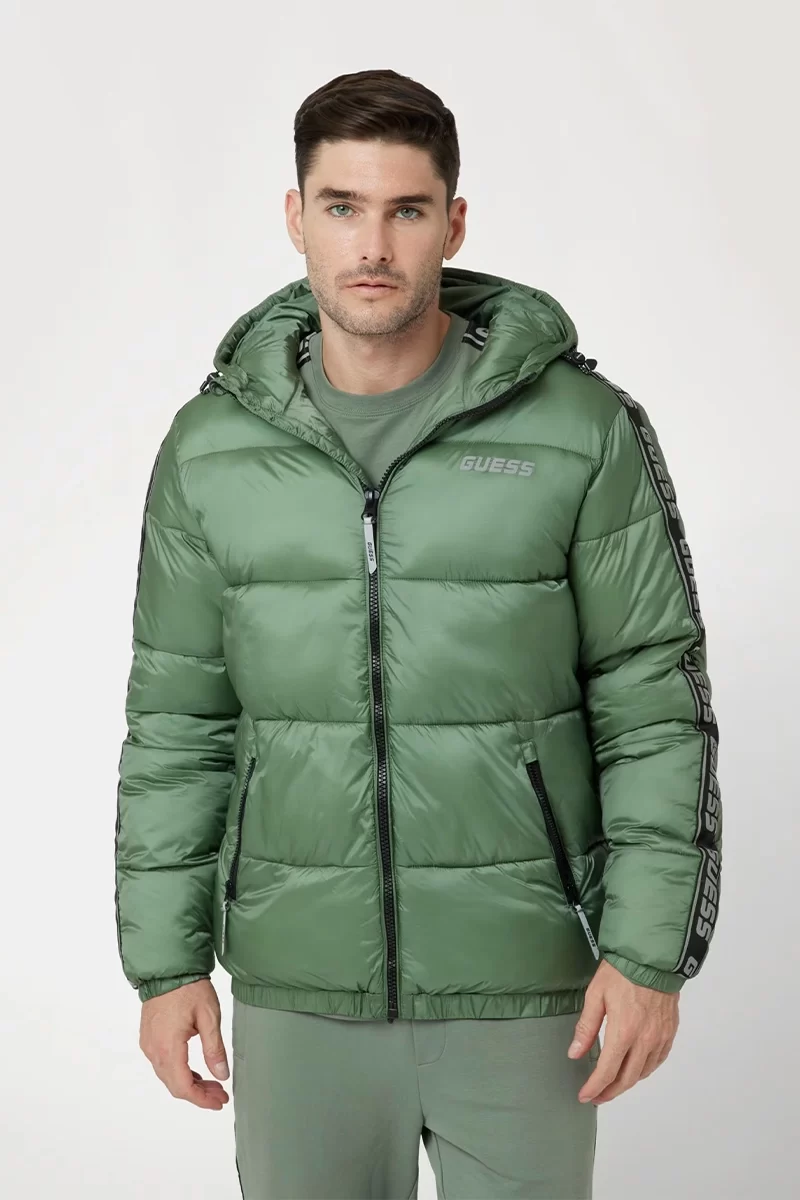Guess Arlo Padded Jacket Erkek Yeşil Mont Z4BL08WO06I-G8DT
