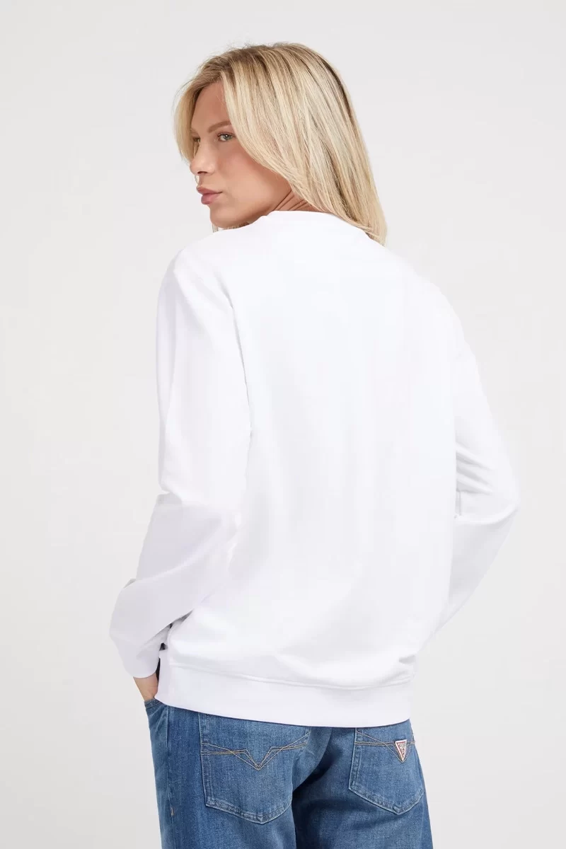 Guess Audley Cn Fleece Erkek Beyaz Sweatshirt M2YQ37K6ZS1-G011