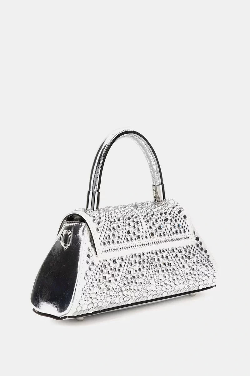 Guess Beauvoır Top Handle Flap Kadın Gümüş El Çantası HWXY9528780-SIL