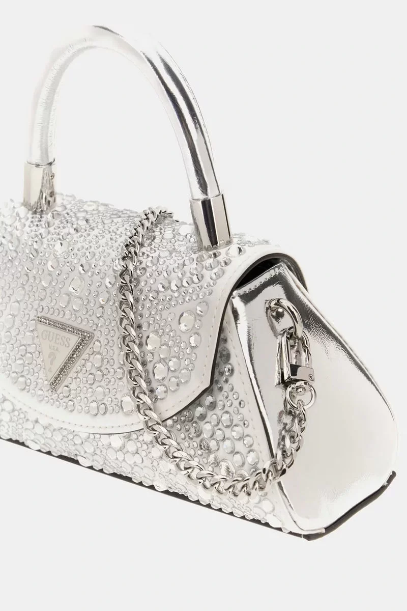 Guess Beauvoır Top Handle Flap Kadın Gümüş El Çantası HWXY9528780-SIL