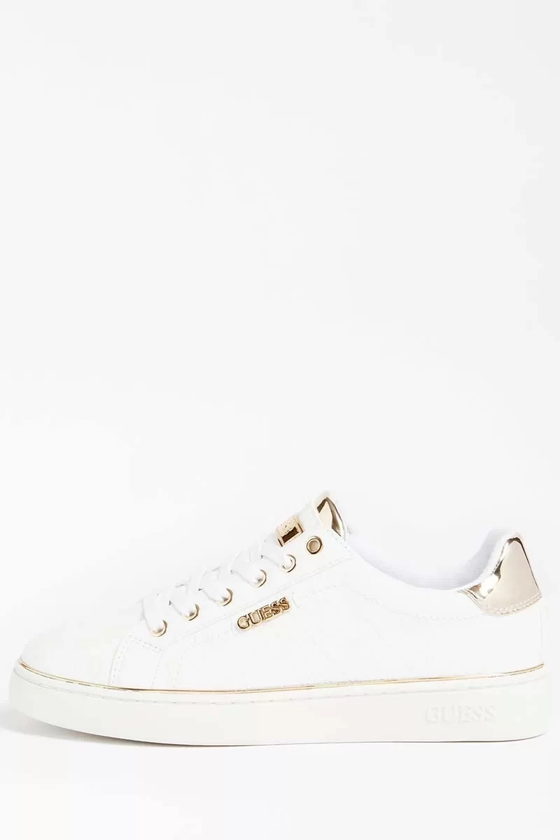 Guess Beckıe/Actıve Lady/Leather Lık Kadın Beyaz Sneaker FL5BEKFAL12-WHITE