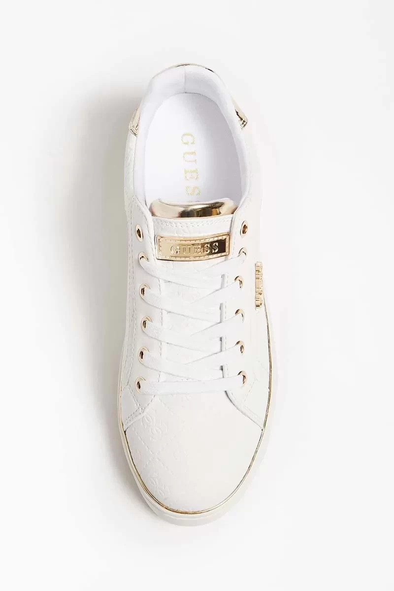 Guess Beckıe/Actıve Lady/Leather Lık Kadın Beyaz Sneaker FL5BEKFAL12-WHITE