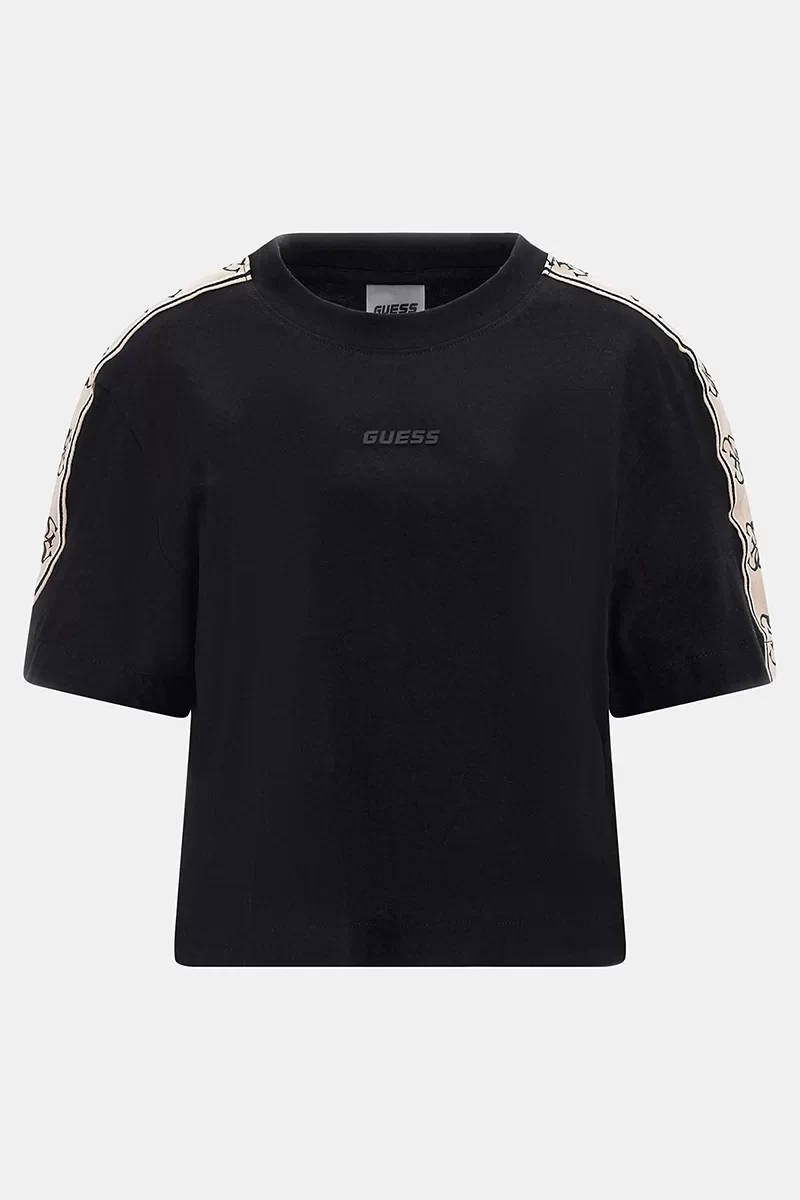 Guess Brıtney Crop Tee Kadın Siyah T-Shirt V3RI08I3Z14-JBLK