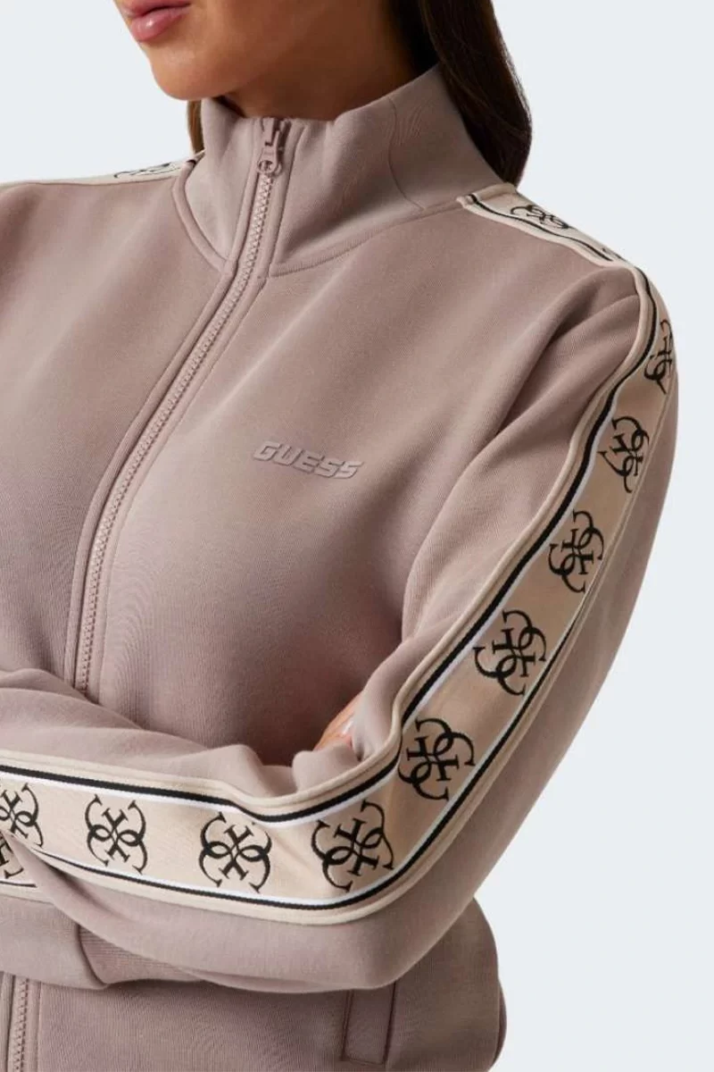 Guess Brıtney Full Zıp Sweatshırt Kadın Kahverengi Eşofman Üstü V2YQ16KB3P2-G1L9