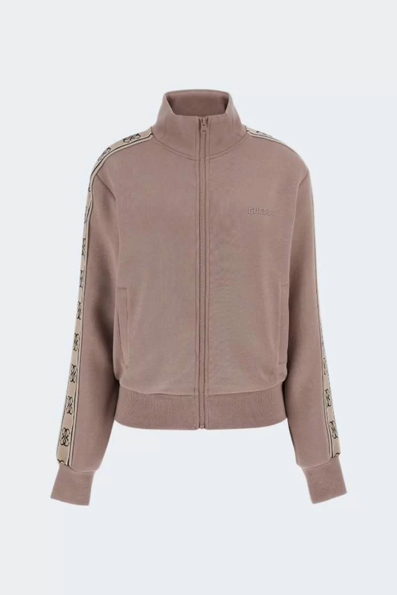 Guess Brıtney Full Zıp Sweatshırt Kadın Kahverengi Eşofman Üstü V2YQ16KB3P2-G1L9