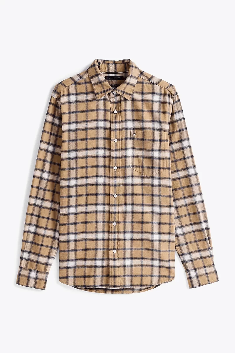 Tommy Hilfiger Erkek Kareli Normal Kesim Oduncu Gömlek