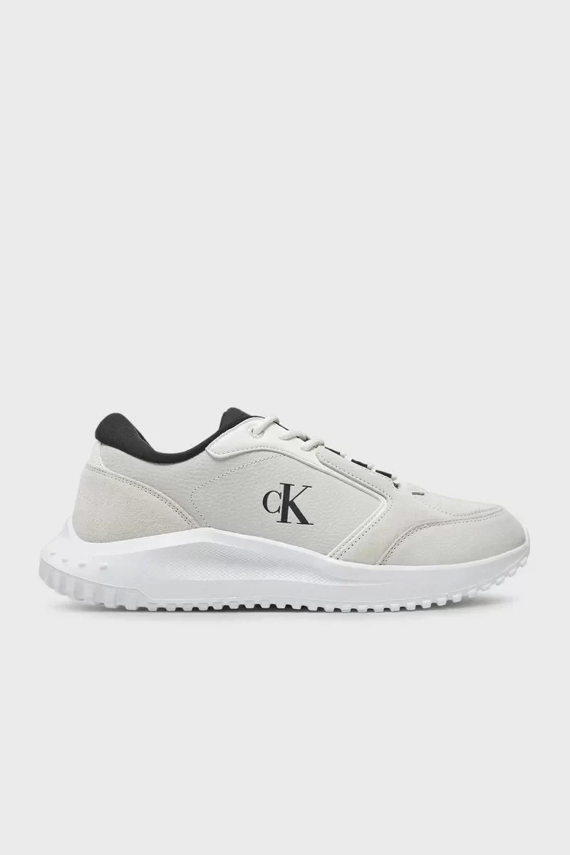Calvin Klein Erkek Siyah CK Logolu Siyah-Beyaz Erkek Sneaker