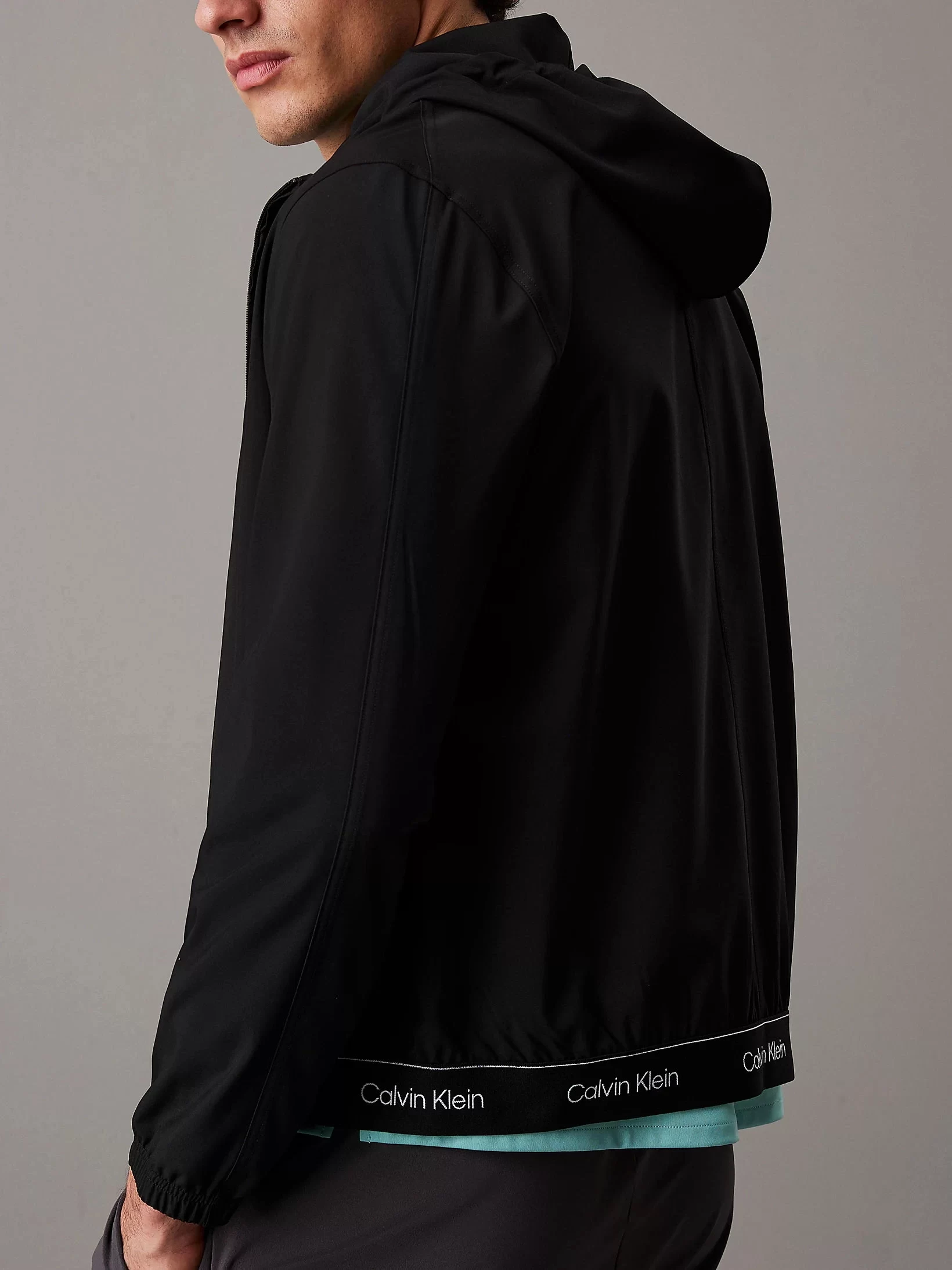 Calvin Klein Erkek Siyah Rüzgarlık Ceket
