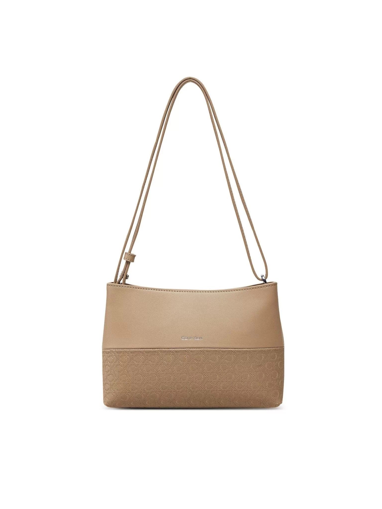 Calvin Klein Kadın  CK Monogram Logolu Askılı Bej Omuz Çanta K60K613170-W75