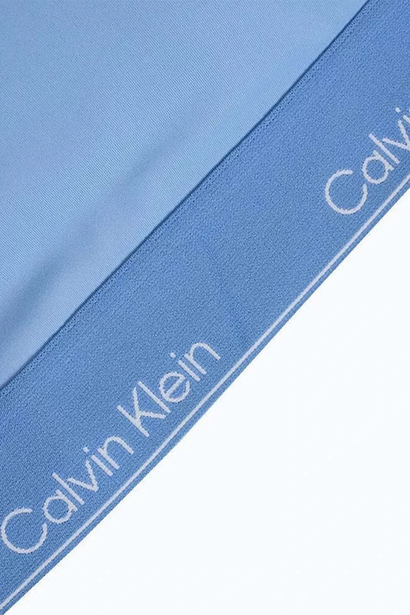 Calvin Klein Kadın Mavi Beli Elastik Bantlı Crop Büstiyer