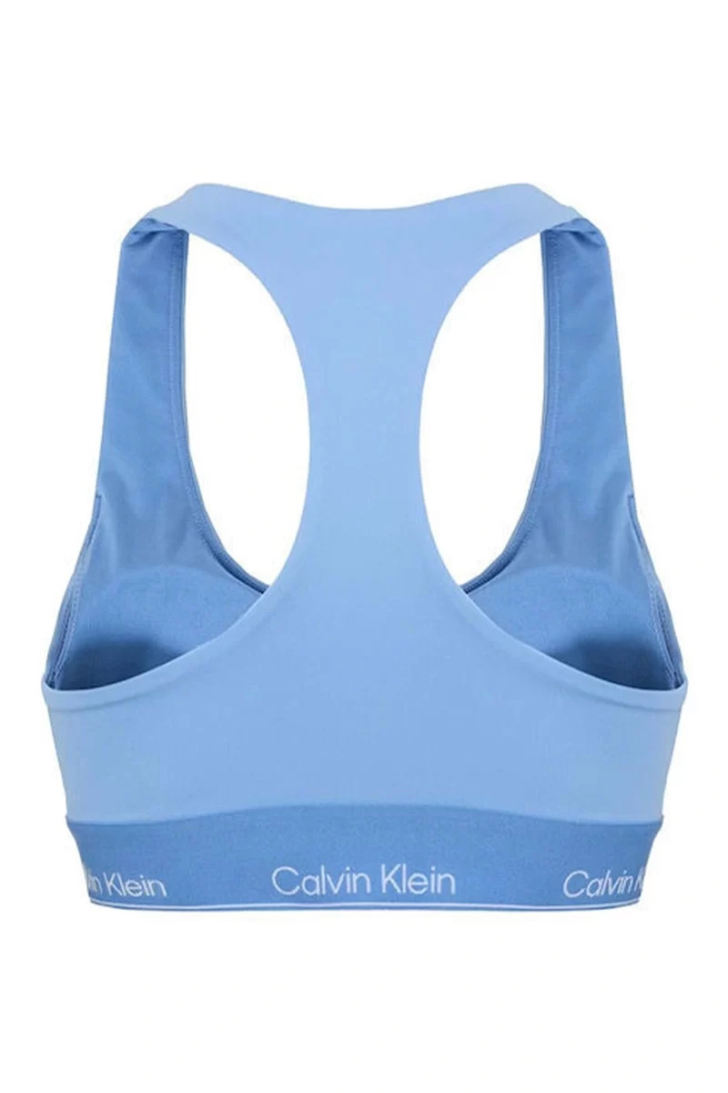 Calvin Klein Kadın Mavi Beli Elastik Bantlı Crop Büstiyer