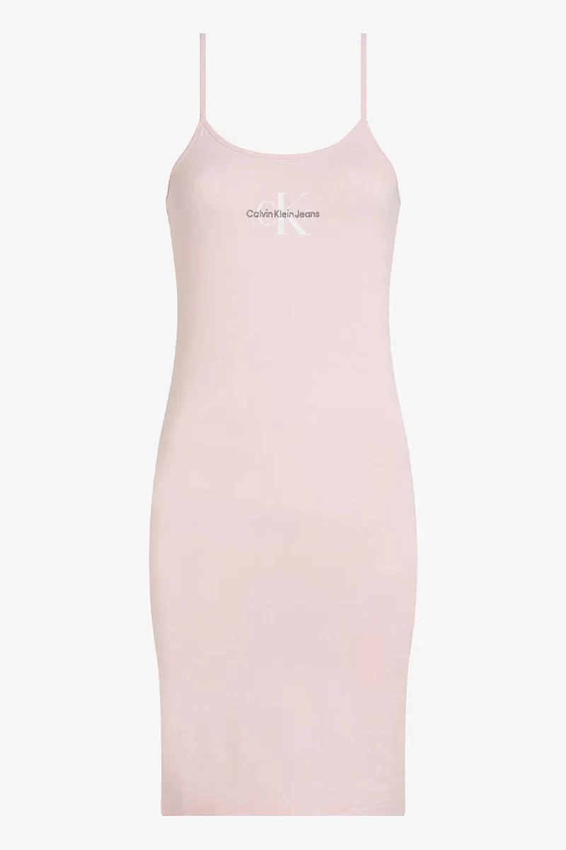 Calvin Klein Kadın Monolog Askılı Pembe Elbise