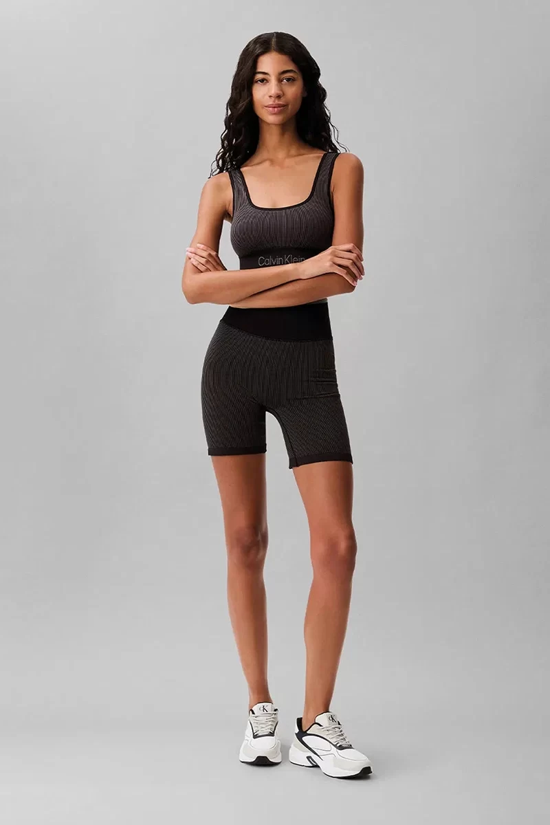 Calvin Klein Kadın Siyah Bel Lastikli Spor Büstiyer